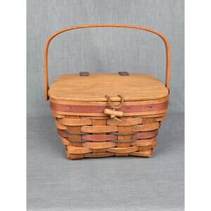 Longaberger 1989 Sponsor Share the Tradition Basket ~ Award Basket Signed by Fam